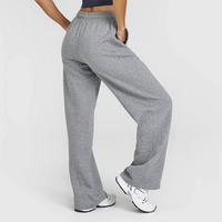 Pantalon de survêtement en molleton pour femme de qualité supérieure, coupe oversize, vente en gros, joggings décontractés à jambe large pour femme