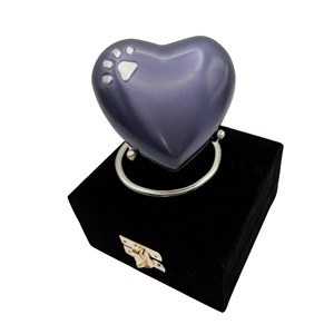 Petite urne funéraire pour cendres d'adultes avec finition nickelée et en étain gravée, couleur blanche, capacité de 200 pouces cubes - Product Image 1