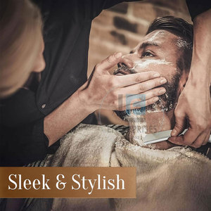 High Quality Made in Pakistan <b>Straight</b> Shaving <b>Razors</b> with Wood Handle and Stainless Steel Blade-Reusable & Durable - Product Image 5