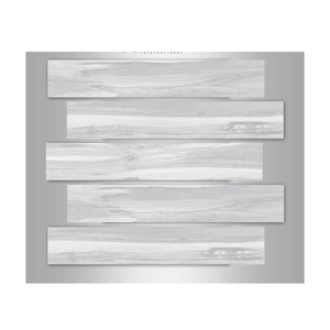 Carreaux de porcelaine effet bois de noyer chaud – Plancher en dalles mates de 9 mm d'épaisseur pour architecture contemporaine, écologique, 200x1200 mm - Product Image 2