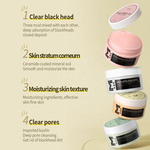 Máscara facial de Arcilla De Caolín iluminadora hidratante de etiqueta privada 100g/3,53 oz <span class=keywords><strong>con</strong></span> vitamina C cúrcuma para uso en la nariz y los pies Cuidado de la piel en stock - Product Image 6