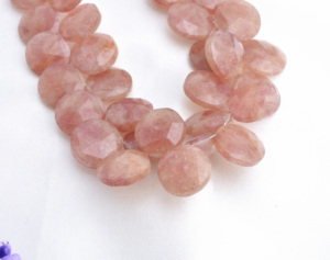 Collar de cuentas de piedra del sol natural de 9 pulgadas, 15 a 18 mm, cuentas facetadas de piedra del sol natural en forma de lágrima para la fabricación de joyería fina. - Product Image 3