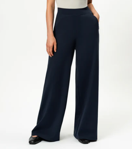 Pantalones de cintura media para mujer, estilo urbano, de secado rápido, corte holgado, pierna ancha, largo hasta la pantorrilla, fabricante de ropa personalizada, suministro al por mayor - Product Image 3