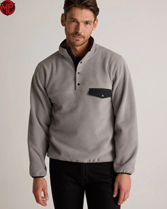 <b>Men's</b> <b>Half</b> <b>Zip</b> Fleece Pullover Knitted <b>Jacket</b> Stand Collar Solid Pattern Windproof Breathable Casual Outdoor Wear - Product Image 2