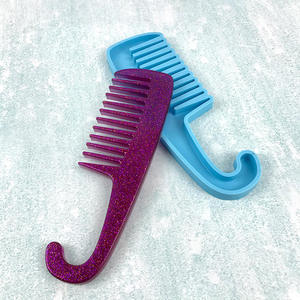 Tradebyd Elegant <b>Wide</b> Tooth Resin <b>Comb</b> Handmade Hair Grooming Tool for Thick and Curly Hair - Product Image 1