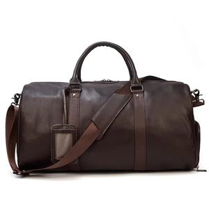 Sacs de voyage en cuir véritable avec logo personnalisé RIMZA INDUSTRIES, fermeture à glissière, tissu durable, grande taille - Product Image 5