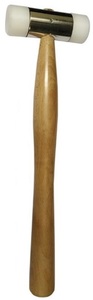 Marteau à tête sphérique de qualité supérieure avec manche en bois, SUNTOOLS/STIPL 427(I)-430(I), outils de polissage de bijoux, outils de bricolage, tête en nylon de forme irrégulière - Product Image 2