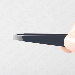 Custom Black Stainless Steel Slanted Tip Eyebrow Tweezers OEM Private Label Professional <b>Precision</b> Beauty <b>Tool</b> - Product Image 3