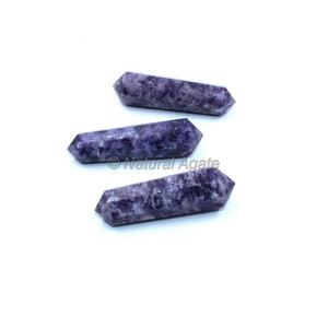 Vente en gros de quartz naturel cristal de guérison bleu lépidolite à double point pour la méditation et la décoration de la maison - Product Image 1