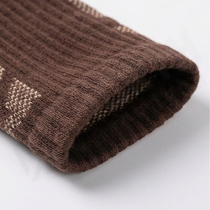 <b>Brown</b> Crew <b>Socks</b> Solid Knitted Breathable Regular Fit Adult Casual Wear - Product Image 4