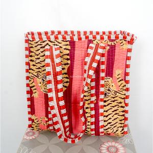 Bolso Tote de Algodón Bohemio de Alta Calidad para Mujer, Diseño con Paneles y Estampado de Tigre, Abierto por Arriba, para Compras de Verano, Marca WOODEN BLOCK CRAFT INDIA - Product Image 2