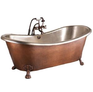 อ่างอาบน้ำทองแดงแบบตั้งพื้นทรงวงรี รุ่นคลาสสิก สำหรับใช้ในบ้าน - Product Image 1