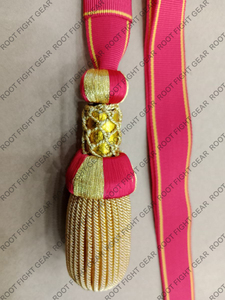 Meilleure vente uniforme OEM ODM utilisation cérémonielle fil de lingot frange épée noeud glands matériel avec ruban tresse - Product Image 6