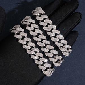 Luxury Iced Out Moissanite Cuban Link Chain <b>Necklace</b> Hip Hop Jewelry Gold/Silver Plated Prong Set <b>Statement</b> Piece - Product Image 4