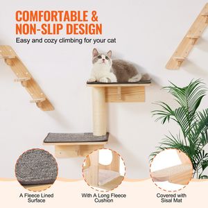 Estantes de Pared para Gatos con Plataformas para Saltar, Camas para Gatos, Hamacas, Árbol para Gatos, Muebles para Gatos, Casas y Muebles para Mascotas - Product Image 5