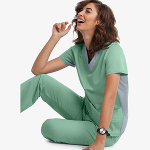 LEDBURY 72%Polyester/21%Rayon/7%Spandex Knitted Unisex Nursing Wear <b>Scrub</b> <b>Top</b> Needle Detection High Quality Wholesale OEM - Product Image 5