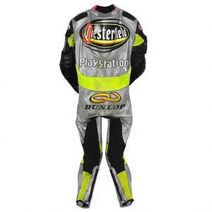 Traje de Carreras MotoCP de Olivier Jacque Ramaha, 1 Pieza, Cuero Vacuno/Canguro, Mono para Motociclismo/Pista, con Protección Nivel 2 - Product Image 2