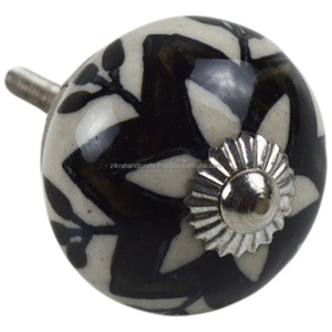 Perillas modernas y elegantes con acabado múltiple, manija de puerta de muebles, tema antiguo de gabinete de Zinc con manija, perillas de cerámica - Product Image 5