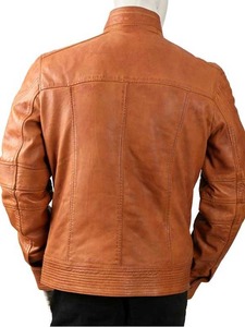 New Arrival Men's Ostrich Leather Bomber Jacket High Quality Canvas Eco-friendly Windproof Embossed Design <b>Maximize</b> Wear - Product Image 1
