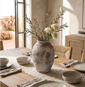 Ensemble de vases en terre cuite faits à la main, poterie Wabi Sabi blanchie, argile vieillie, style rustique, ferme, jardin, écologique, avec trou de drainage, pour la maison - Product Image 3