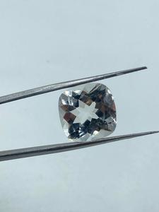 Top Quality <b>Cushion</b> Cut <b>White</b> Colour Natural <b>White</b> Topaz Loose Gemstone 25.35CTS 14mm Custom Cut 2Pcs - Product Image 3