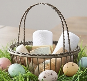 Artisanal Oval <b>Metal</b> Wire <b>Storage</b> <b>Basket</b> With Handle Rustic Minimalist Design Multi Purpose Neatening Container - Product Image 6