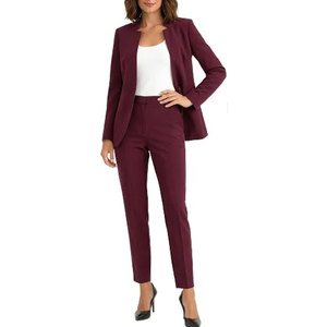 Ladies Premium Pant Suit <b>Set</b> Stylish <b>Blazer</b> Matching Trousers Business Office Formal Wear Wholesale - Product Image 1