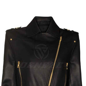 Veste en cuir pour femme, couleur unie, respirante, prix de gros, légère, en cuir durable - Product Image 5