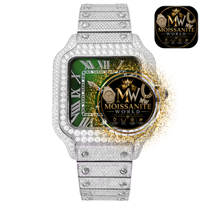 Reloj Mecánico Cuadrado de Lujo para Hombre Moissanite World, Caja de Moissanite de 38 mm, Correa de Acero Inoxidable, Esfera Analógica, Cristal de Zafiro - Product Image 2