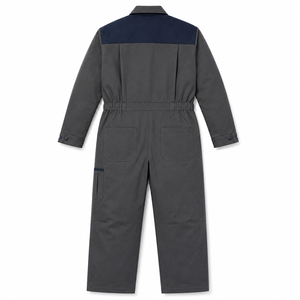 Combinaison de travail industrielle en sergé de polycoton, couleur anthracite, pour mécanicien, personnalisable, vente en gros, fabricant, OEM, ODM, fournisseur - Product Image 2