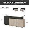 Bureau d'accueil industriel moderne pour 2 personnes, grand bureau commercial en bois - Product Image 2