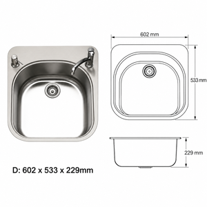 Vietnam Manufacturer Wholesale Premium Modern Polished Single Bowl Stainless Steel Kitchen Sink SS304 Undermount Design - Product Image 1