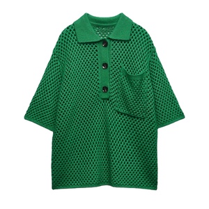 OEM personalizado Logotipo de verano de malla de moda Polo camisa de mujer personalizada de malla polo - Product Image 1