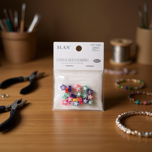 Cuentas de arcilla polimérica Ilan en forma de estrella, 5x9mm, 20 piezas para la fabricación de joyas - Product Image 2