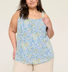 2027 Personalizado OEM 100% Algodón Casual Moda Camiseta sin Mangas Tallas Grandes para Mujer Venta al por Mayor Chaleco con Estampado Floral Teñido en Hilo Cuello Redondo - Product Image 1