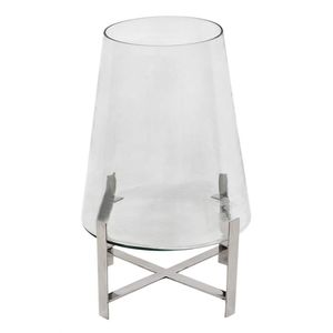 Support de bougie en verre décoratif avec base en forme de branche argentée, style artistique inspiré de la nature, accent de table de luxe - Product Image 6