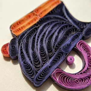 Cartes de vœux artisanales en quilling, motif Vespa Vietnam Italie, avec enveloppe, cadeau en papier artistique - Product Image 2