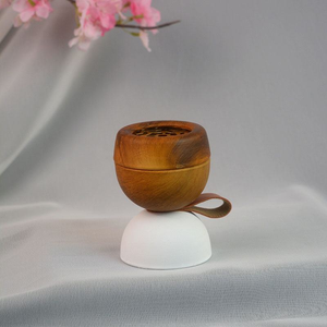 Handcrafted Wooden Incense Burner Box With Carved Ventilation Design For Home Meditation And Aromatherapy <b>Decor</b> - Product Image 3