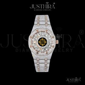 Reloj de Lujo para Mujer con Diseño Único, Diamantes Moissanite, Cristal de Cuarzo y Zafiro, Correa de Acero Inoxidable, Resistente al Agua 10 Bar - Product Image 3
