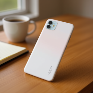 Funda trasera Oppo para A72 5G, funda protectora con diseño degradado en blanco - Product Image 3