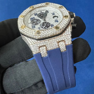 Nouvelle montre-bracelet de luxe pour homme, qualité supérieure, avec lunette personnalisée, entièrement sertie de diamants Moissanite, style Hip Hop - Product Image 6