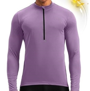 Jersey de Ciclismo de Manga Larga Color Rosa para Carreras MX, Jerseys Deportivos para Descenso, Camisetas de Ciclismo MTB con Cierre de Cremallera de un Cuarto, Jersey de Motocross para Descenso - Product Image 3