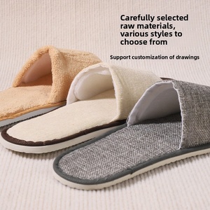 Pantuflas de Hotel Antideslizantes de Punta Cerrada para las Cuatro Estaciones, Pantuflas <span class=keywords><strong>Desechables</strong></span> Sanitarias para Interiores, Pantuflas de Viaje para Hombres y Mujeres - Product Image 3