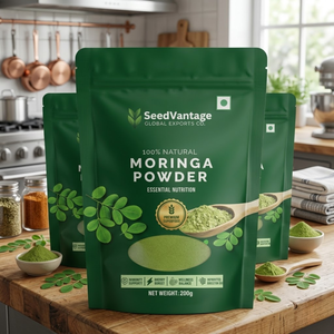 SEEDS-7 Poudre de feuilles de Moringa Oleifera 100% pure |   Maille fine de haute qualité Vente en gros Exportation Fournisseur d'usine Meilleur prix Qualité - Product Image 3