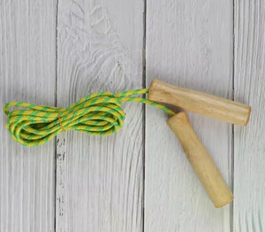 Corde à sauter avec poignée en bois 2,5 m, corde à sauter portable pour l'exercice à domicile, unisexe, non intelligente - Product Image 3