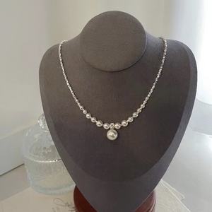 Collar de Perlas con Colgante en Forma de Concha de 8.5-9mm, Luz Intensa, Perlas Mantou Impecables, Venta al Por Mayor - Product Image 1