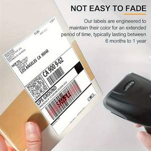 Carta bianca per etichette termiche 4 ''x 6'' 500/1000/1500/2000/2500/3000/fogli 3500/4000 etichette di spedizione per stampanti termiche - Product Image 6