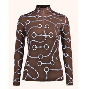 Camisa ecuestre de manga larga para mujer para entrenamiento y competición, camisas cómodas de talla grande para montar a caballo con logotipo personalizado - Product Image 3