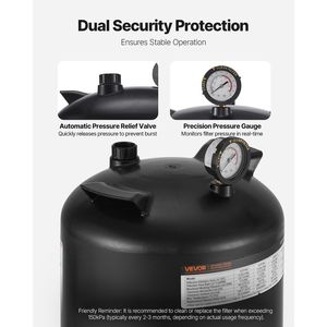 Système de filtration de piscine 9000 GPH avec filtre à cartouche 2 ports de 200 pieds carrés - Product Image 6