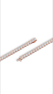 Bracelet tennis ovale de 7 pouces en diamant de laboratoire taillé, or 14 carats, vente en gros, fabricant OEM, bijoux fins personnalisés - Product Image 2